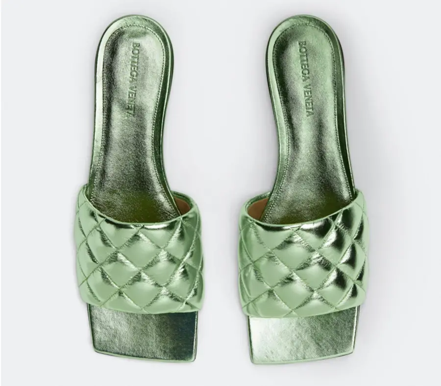 Alternative view of Dép Bottega Veneta Padded Flat Sandal ‘Pistachio’ 627710V27M03505