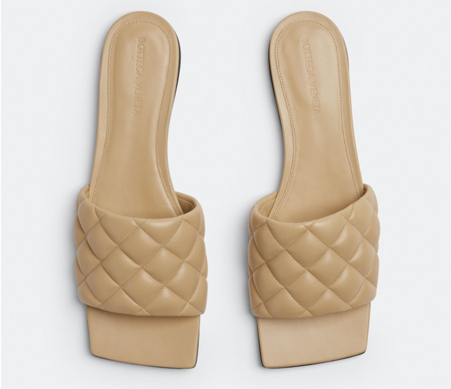 Dép Bottega Veneta Padded Flat Sandal ‘Cane Sugar’ 627710VBRR02624 - Ảnh 2