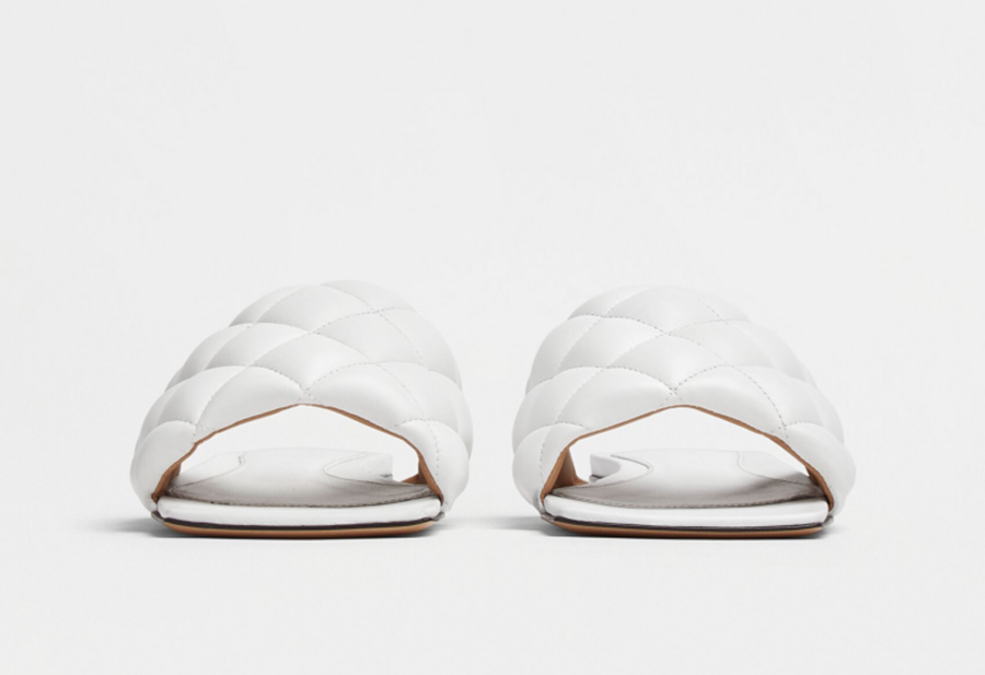 Dép Bottega Veneta Padded Flat Sandal ‘Optic White’ 627710VBRR09122 - Ảnh 4