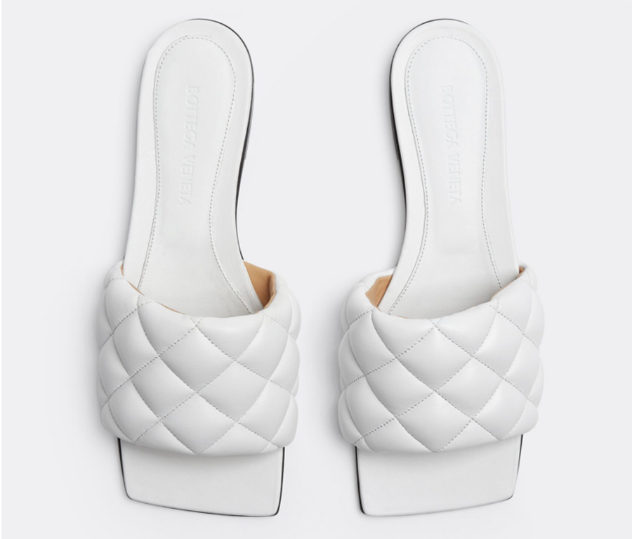 Dép Bottega Veneta Padded Flat Sandal ‘Optic White’ 627710VBRR09122 - Ảnh 2