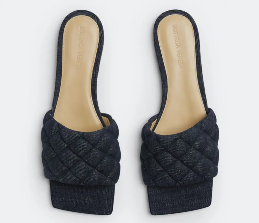 Alternative view of Dép Bottega Veneta Padded Flat Sandal ‘Indigo’ 708906V26M04245