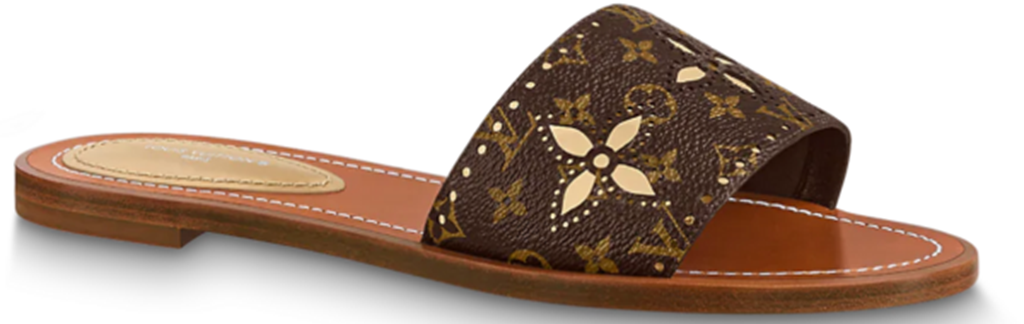 Dép Louis Vuitton Lock It Flat Mules ‘Brown’ 1A9RC4