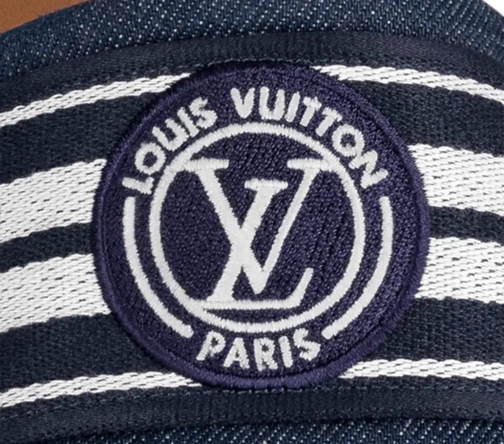 Dép Louis Vuitton Lock It Flat Mules ‘Blue’ 1AADIV - Ảnh 3