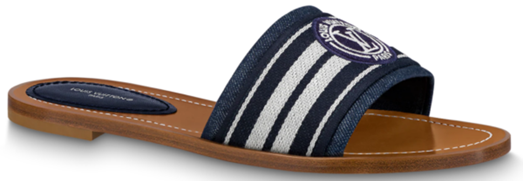 Dép Louis Vuitton Lock It Flat Mules ‘Blue’ 1AADIV