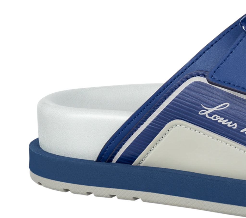 Dép Louis Vuitton LV Trainer Mules ‘Blue’ 1AA6SC - Ảnh 3