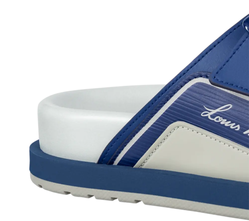 Dép Louis Vuitton LV Trainer Mules ‘Blue’ 1AA6SC - Ảnh 3