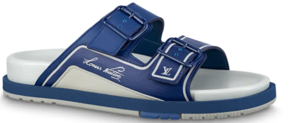 Dép Louis Vuitton LV Trainer Mules ‘Blue’ 1AA6SC