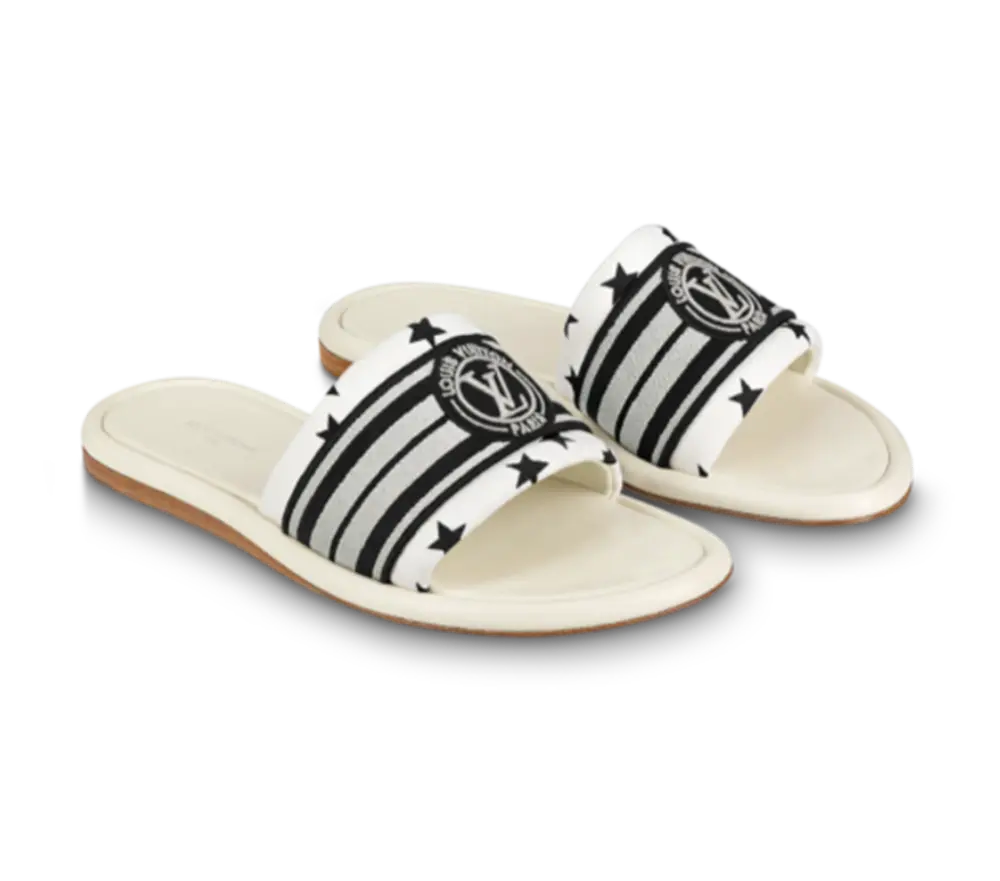 Alternative view of Dép Louis Vuitton Magnetic Flat Mules ‘Black White’ 1AAD6C