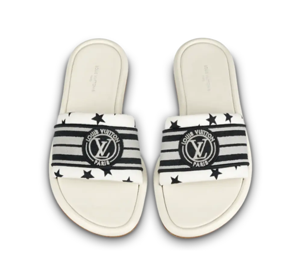 Dép Louis Vuitton Magnetic Flat Mules ‘Black White’ 1AAD6C - Ảnh 4