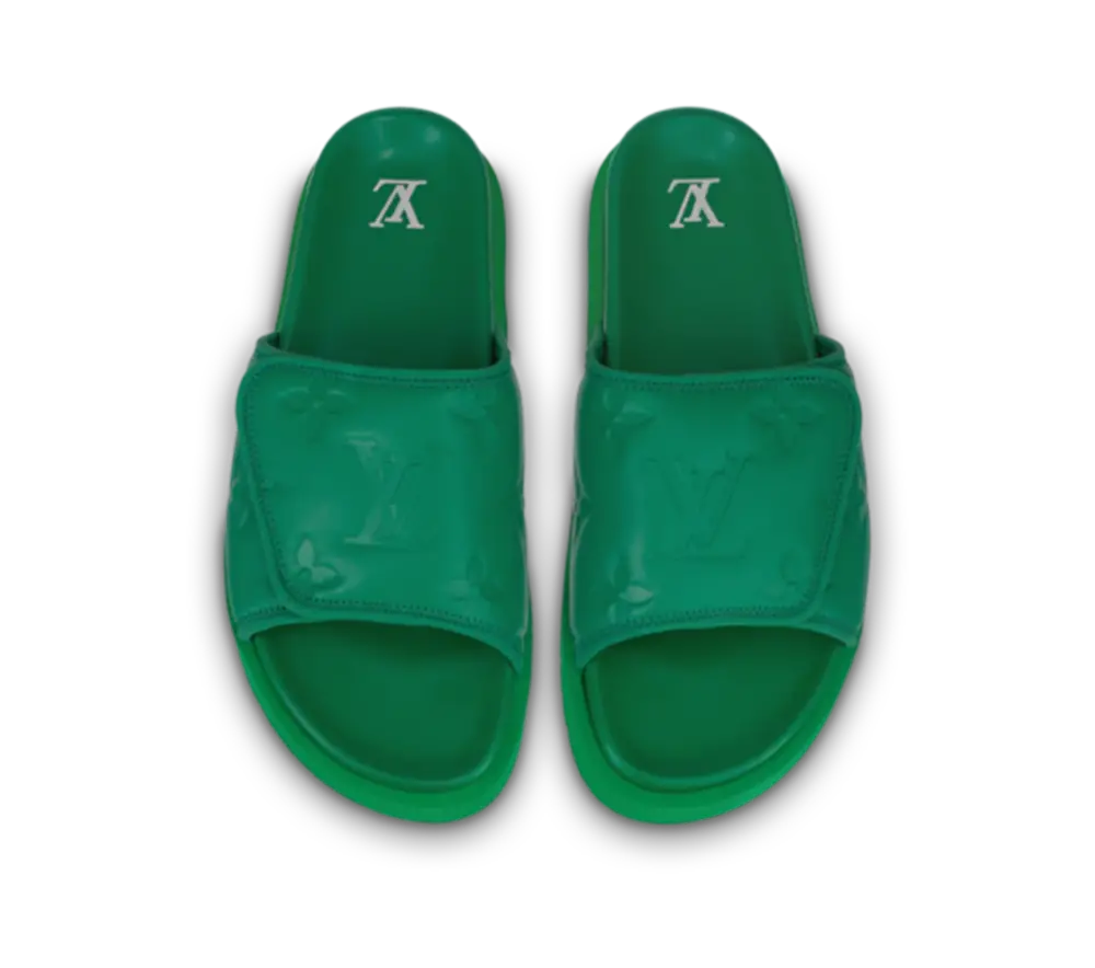 Dép Louis Vuitton Miami Mules ‘Green’ 1AA7T5 - Ảnh 4