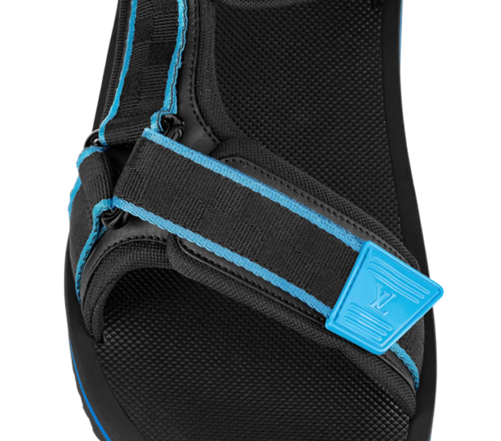 Dép Louis Vuitton Panama Sandals ‘Black Blue’ 1AA4GB - Ảnh 4