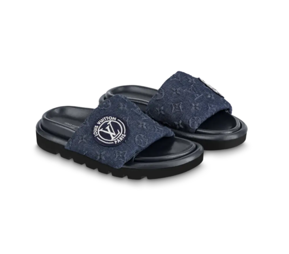 Alternative view of Dép Louis Vuitton Pool Pillow Flat Comfort Mules ‘Blue’ 1AABLU