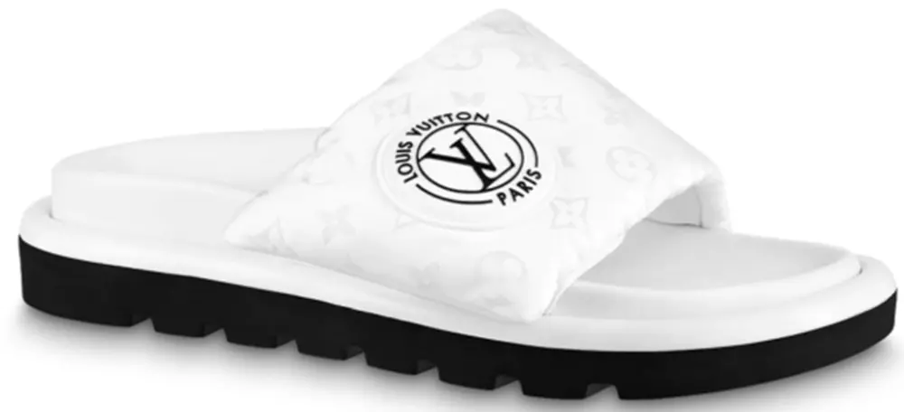 Dép Louis Vuitton Pool Pillow Flat Comfort Mules ‘White’ 1AAEBH