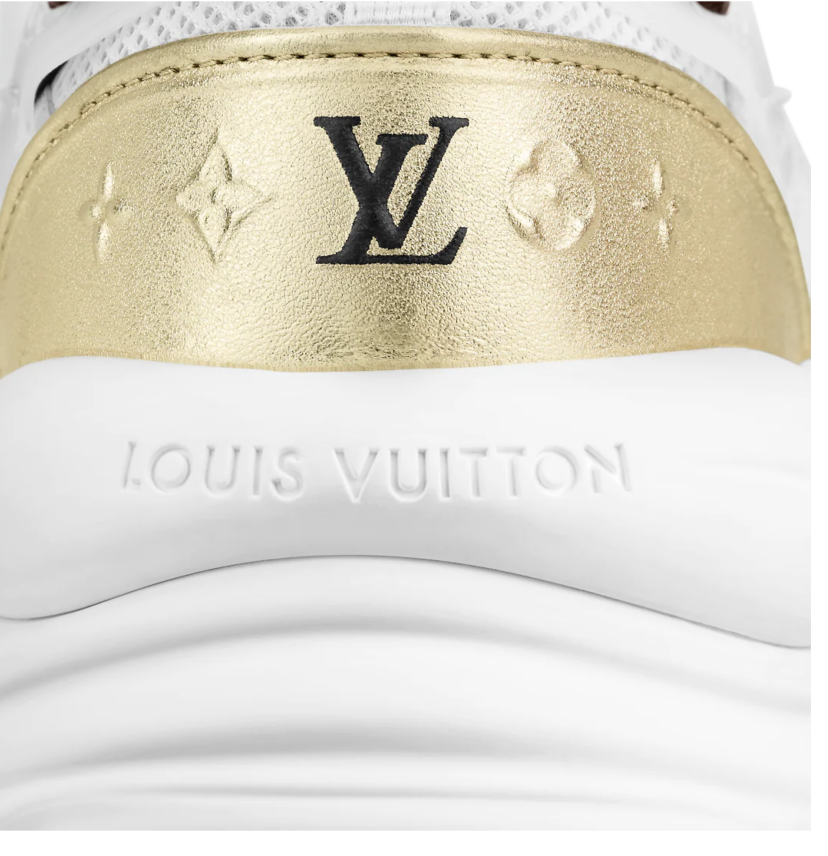 Giày Louis Vuitton Run 55 Trainers ‘White Beige’ 1AAP61 - Ảnh 3