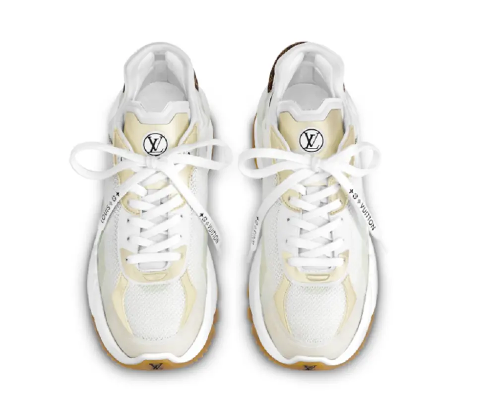 Giày Louis Vuitton Run 55 Trainers ‘White Beige’ 1AAP61 - Ảnh 6