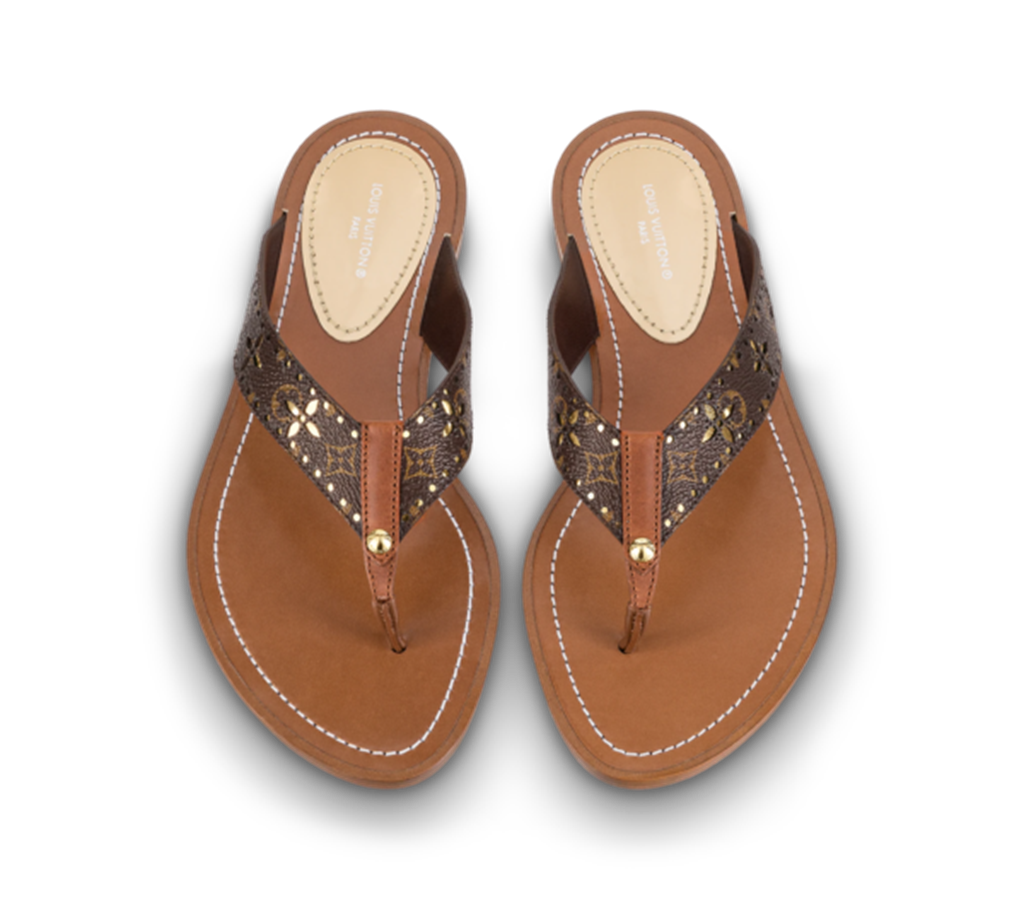 Dép Louis Vuitton Sunny Flat Sandals ‘Gold’ 1A9POQ - Ảnh 3