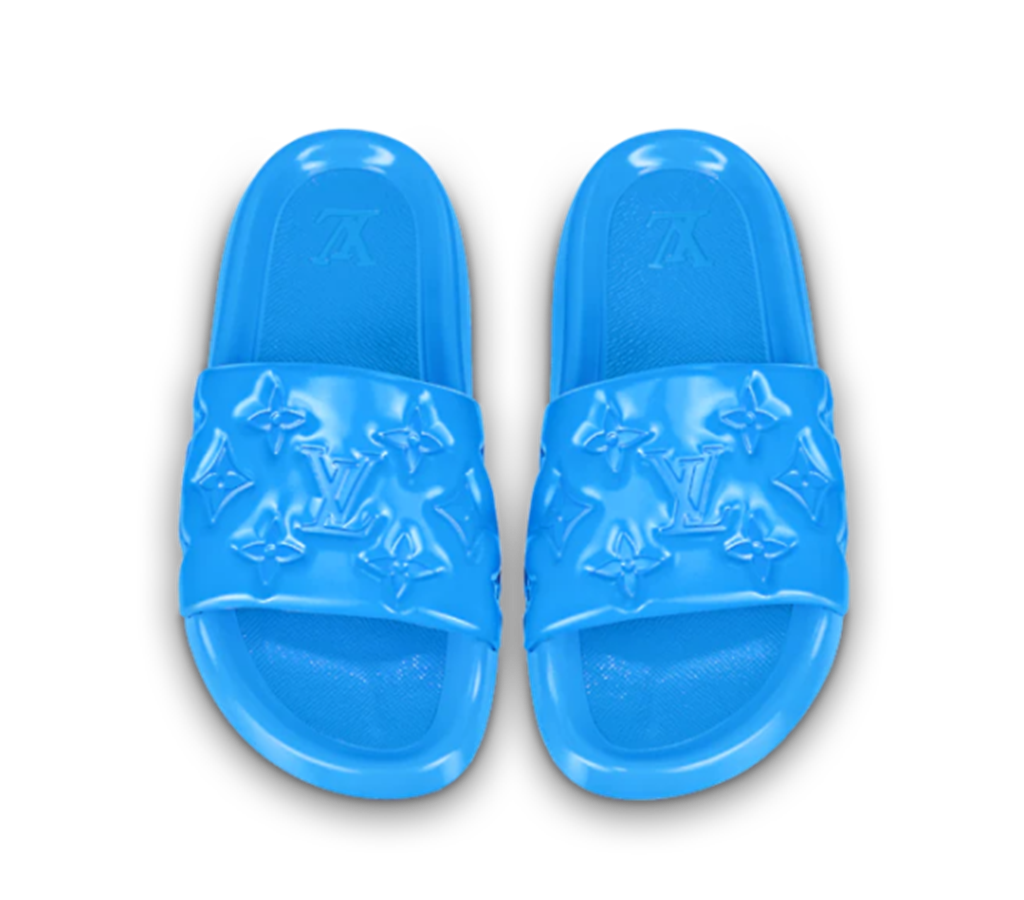 Dép Louis Vuitton Waterfront Mules ‘Blue’ 1A9ZM7 - Ảnh 3