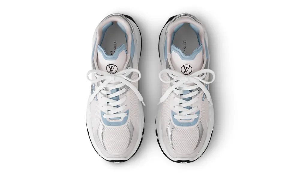 Giày Louis Vuitton Run 55 Trainers 'Blue' 1ABVIO - Ảnh 6