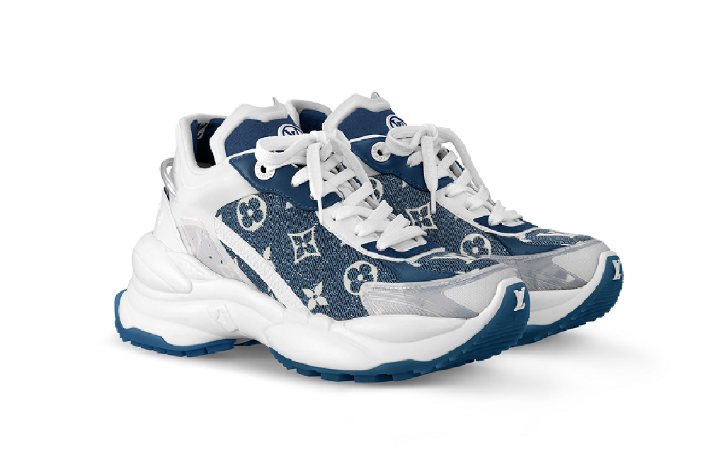 Giày Louis Vuitton Run 55 Trainers 'Blue' 1AC27Y - Ảnh 5