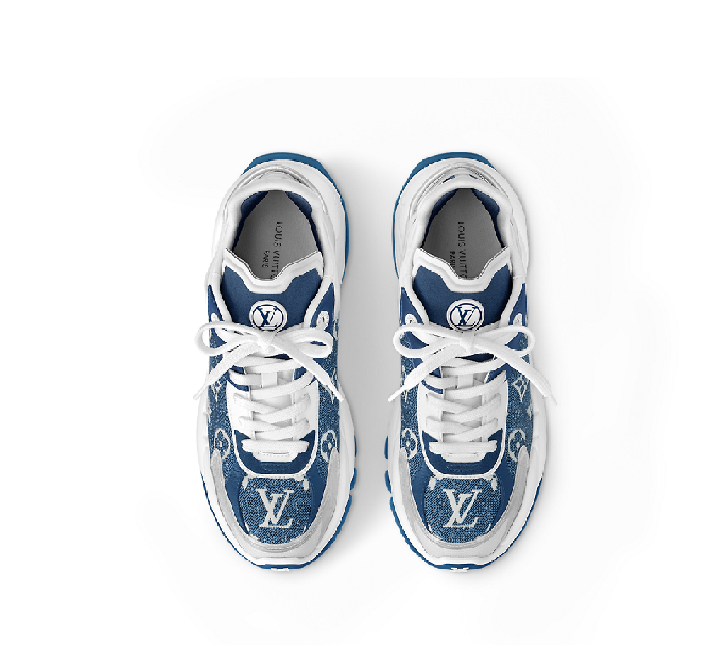 Giày Louis Vuitton Run 55 Trainers 'Blue' 1AC27Y - Ảnh 4