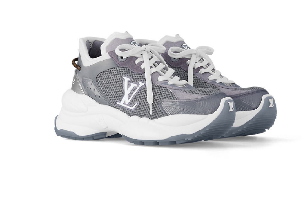 Giày Louis Vuitton Run 55 Trainers 'Grey' 1ABVJ4 - Ảnh 6