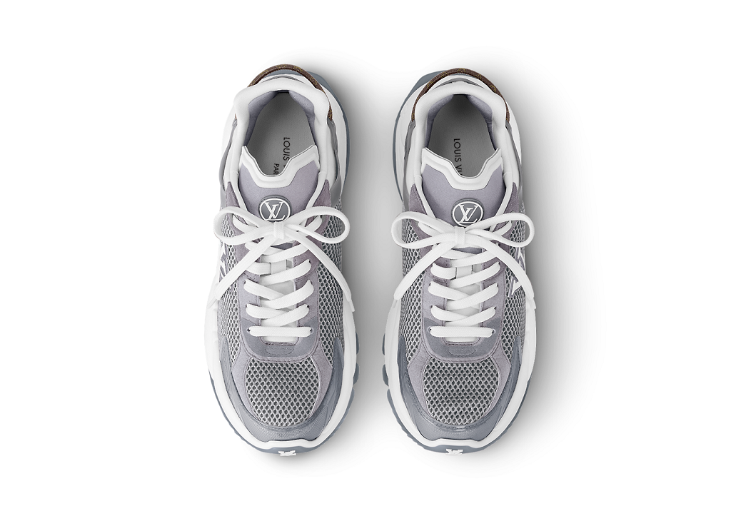 Giày Louis Vuitton Run 55 Trainers 'Grey' 1ABVJ4 - Ảnh 5