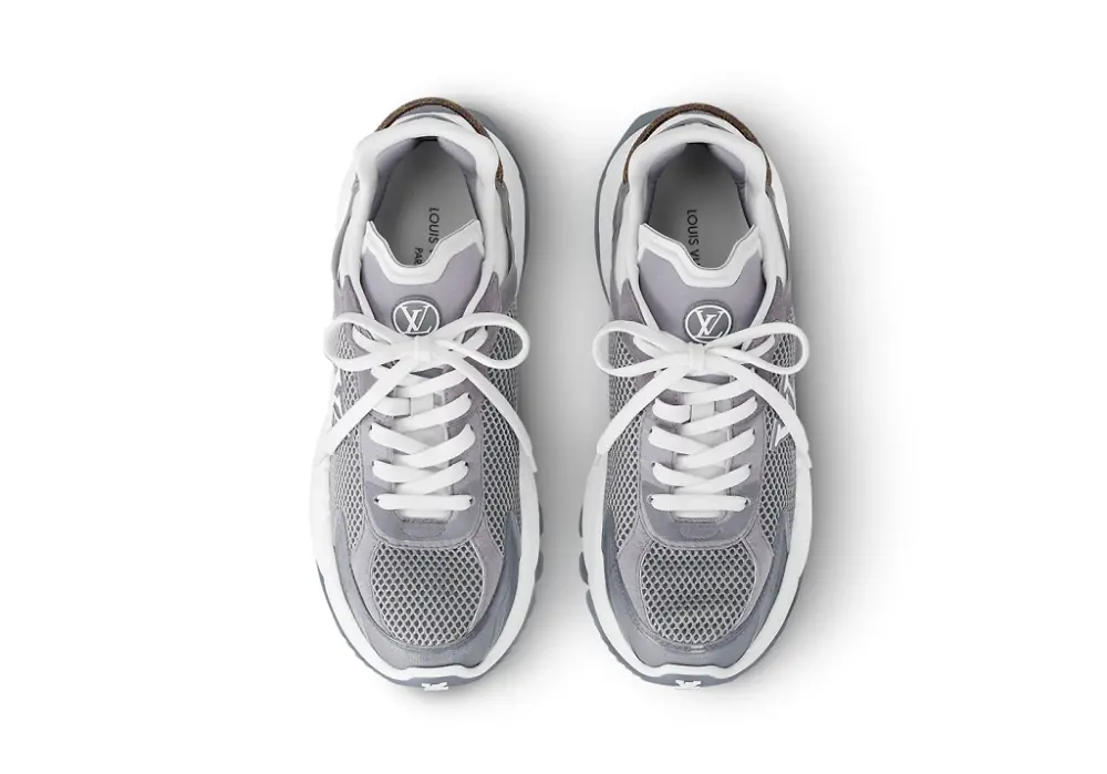 Giày Louis Vuitton Run 55 Trainers 'Grey' 1ABVJ4 - Ảnh 5