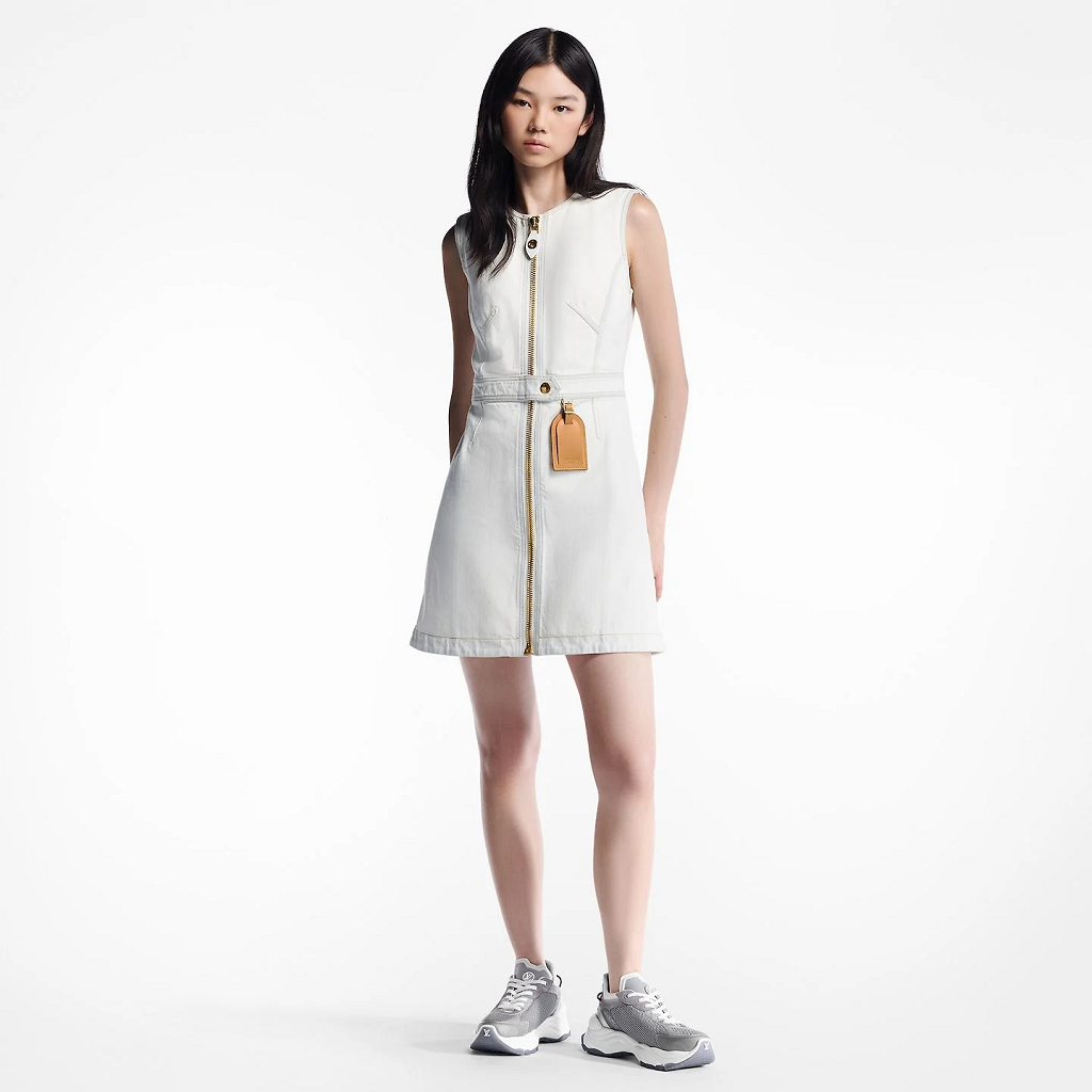 Giày Louis Vuitton Run 55 Trainers 'Grey' 1ABVJ4 - Ảnh 3