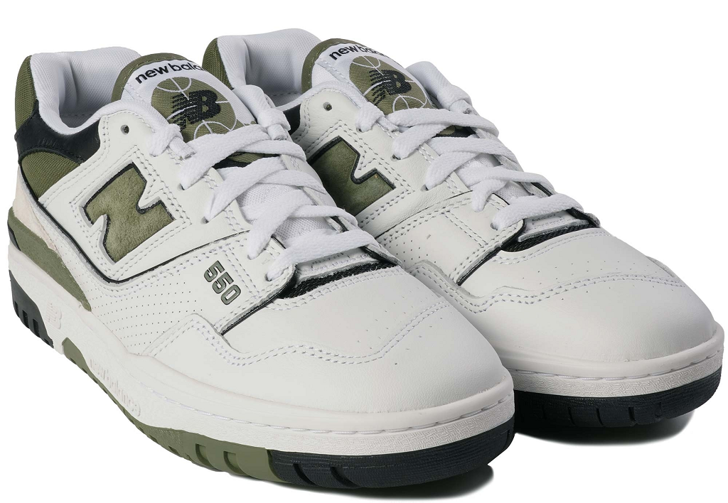 Giày New Balance 550 White Dark Olivine BB550DOB - Ảnh 3