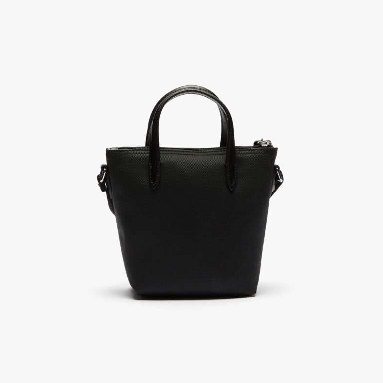 Túi Lacoste L.12.12 Petit Pique Coated Canvas Mini Tote ‘Black’ NF2609P53G-000 - Ảnh 2