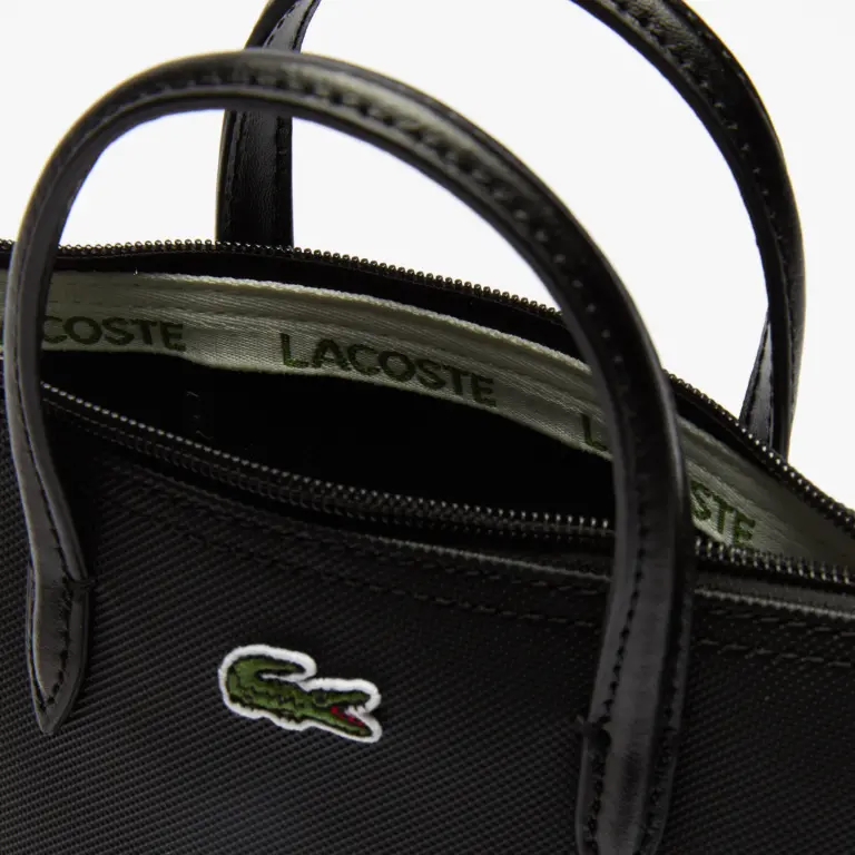 Túi Lacoste L.12.12 Petit Pique Coated Canvas Mini Tote ‘Black’ NF2609P53G-000 - Ảnh 4