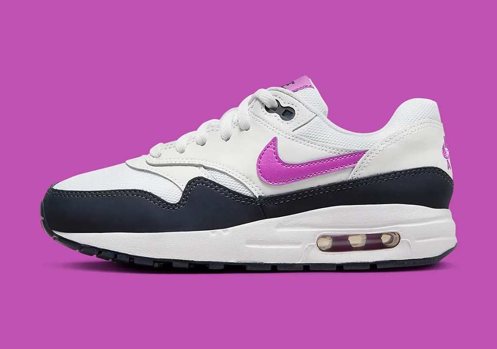 Giày Nike Air Max 1 GS Black White Purple FQ8360-100 - Ảnh 3
