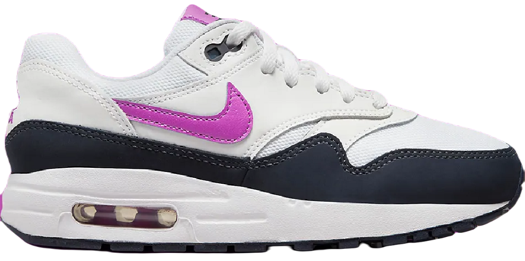 Giày Nike Air Max 1 GS Black White Purple FQ8360-100