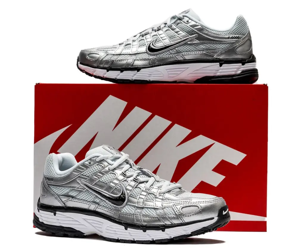 Giày Nike P-6000 Metallic Silver Pure Platinum FD9876-101 - Ảnh 3
