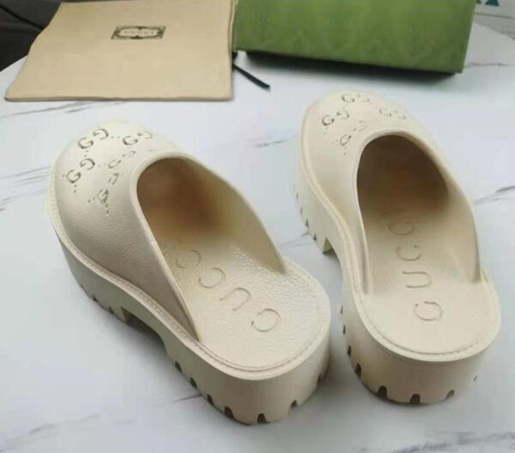 Dép Gucci Wmns Platform Perforated G Sandal 663577-JFB00-9022 - Ảnh 3