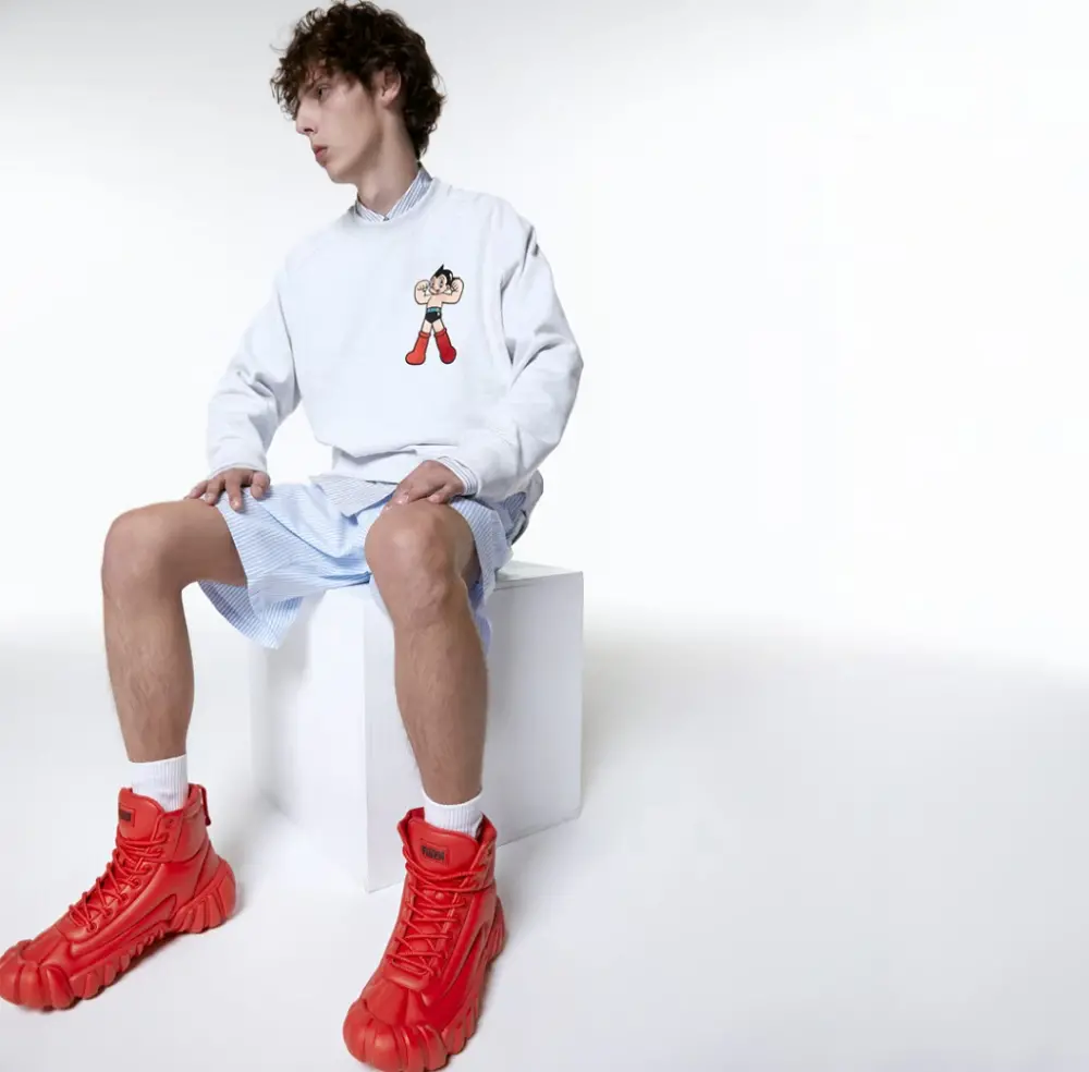 Alternative view of Giày Onitsuka Astro Boy x Dentigre Puff Boot 'Fiery Red' 1183C201-600