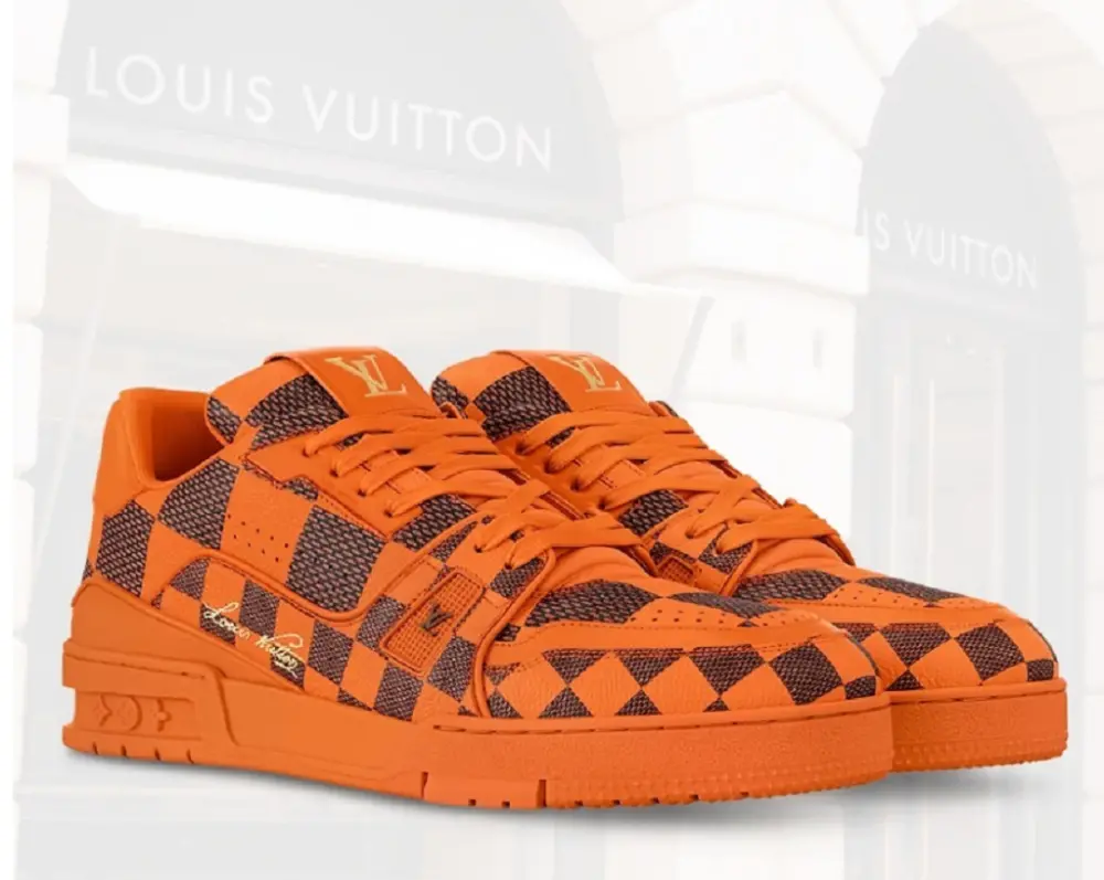 Alternative view of Giày Louis Vuitton LV Trainers 'Orange' 1ACN5S