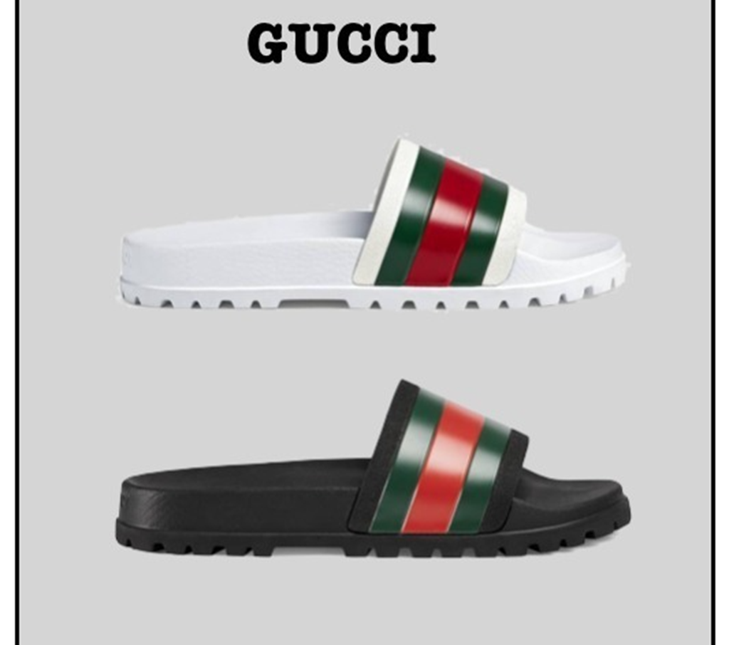 Dép Gucci Web Slide Sandal White 429469 GIB10 9079 - Ảnh 3