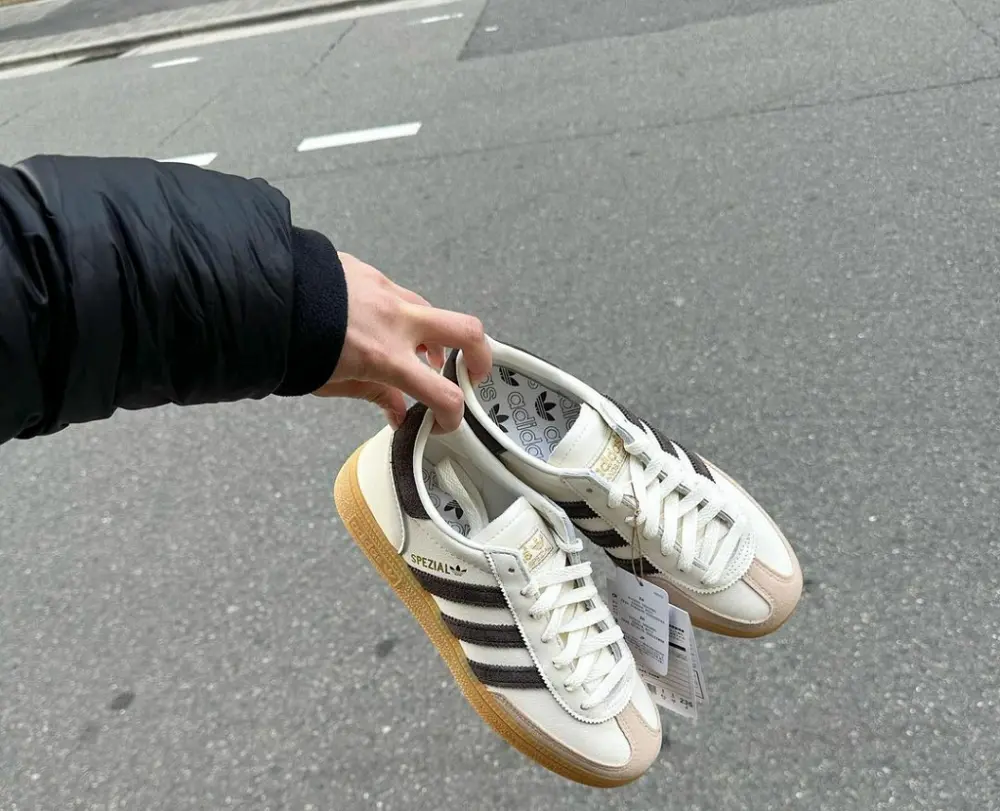 Giày Adidas Handball Spezial 'Off-White Dark Brown' IE3709 - Ảnh 4