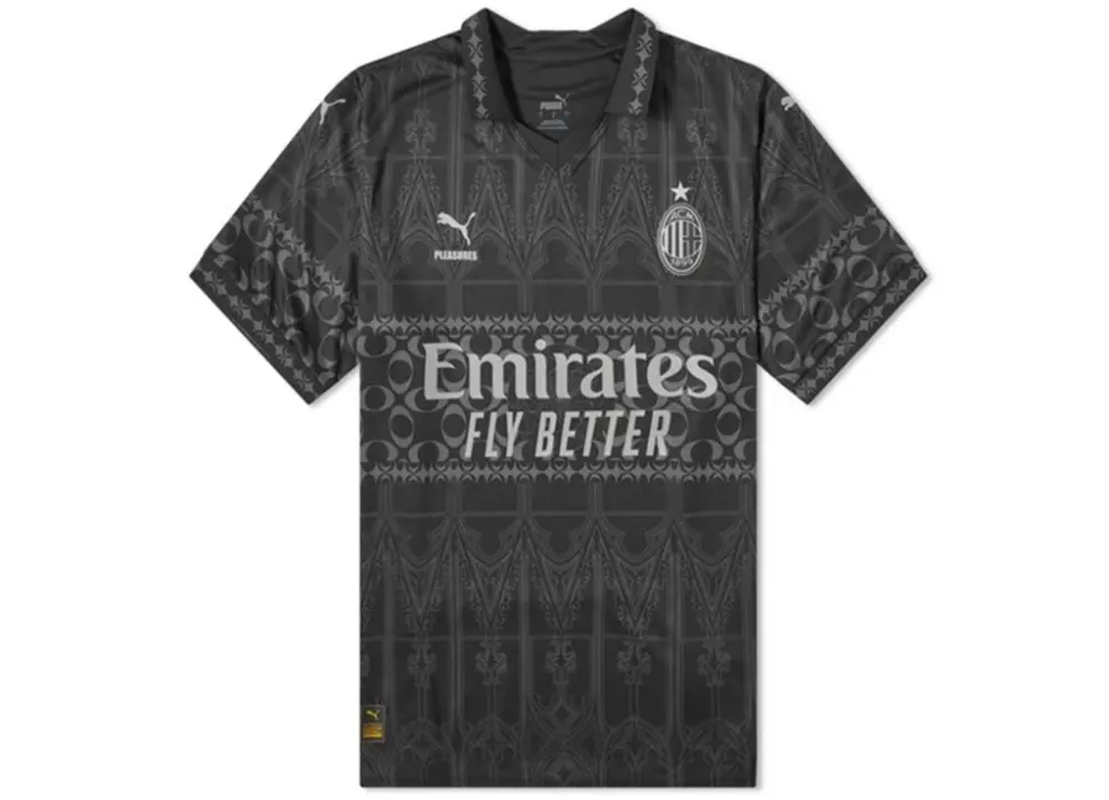 Áo Puma AC Milan x PLEASURES Football Jersey 'Black-Asphalt' 776064-01