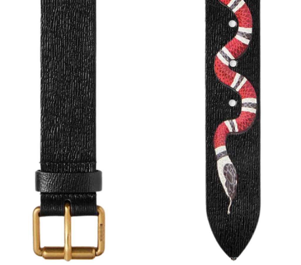 Thắt Lưng Gucci Ravelluso Leather Belt With Kingsnake Detail 434520-DNI1T-1058 - Ảnh 3