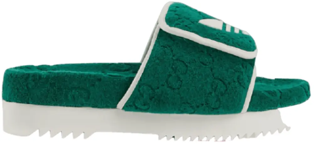Dép Gucci x Adidas Men’s GG platform ‘Green’ 702412-UU010-3171