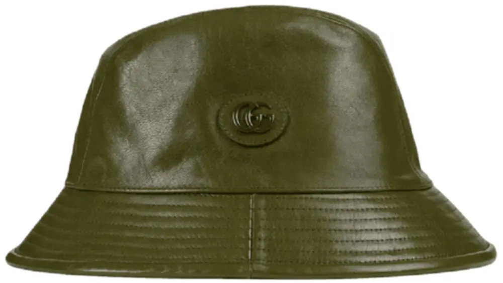 Mũ Gucci Leather Bucket Double G ‘Dark Green’ 727239-4HAU4-3300