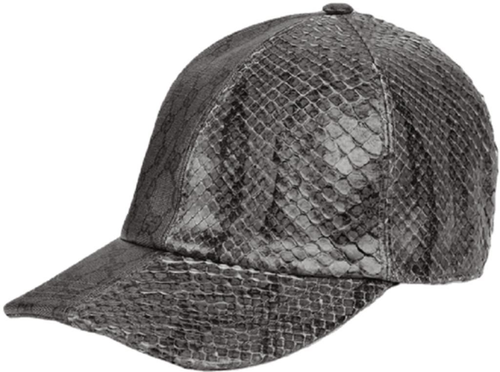 Mũ Gucci GG Supreme Python Baseball ‘Grey Black’ 727462-4HAVG-1161