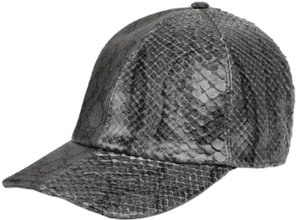 Mũ Gucci GG Supreme Python Baseball ‘Grey Black’ 727462-4HAVG-1161