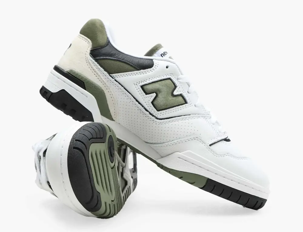 Alternative view of Giày New Balance 550 White Dark Olivine BB550DOB