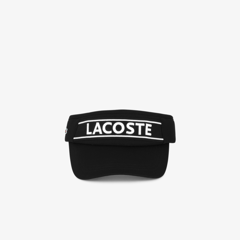 Mũ Lacoste Tape Logo Sun Visor ‘Black’ RK232E-53G-031 - Ảnh 2