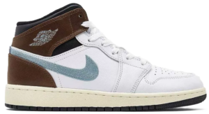 Giày Air Jordan 1 Mid SE GS 'White Blue Grey FQ8162-142