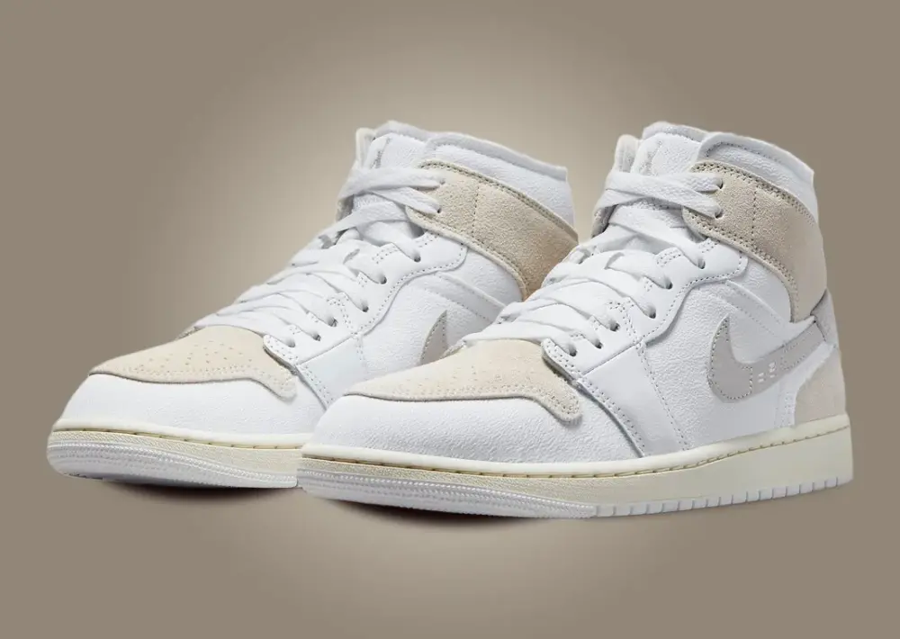 Giày Nike Air Jordan 1 Mid Se Craft "White" DM9652-120 - Ảnh 6