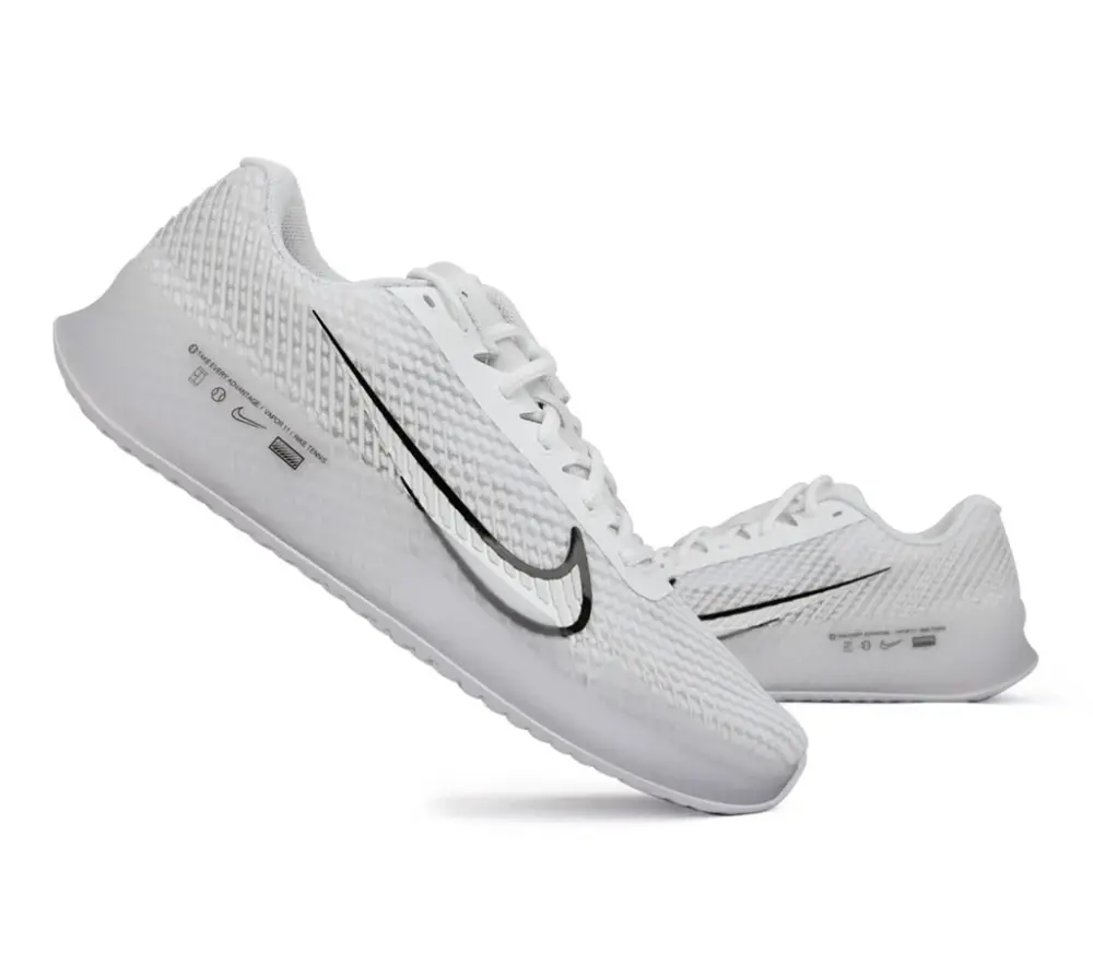 Giày NikeCourt Air Zoom Vapor 11 HC 'White Black' DR6966 101 - Ảnh 4